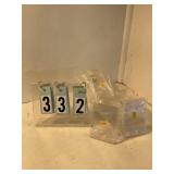 12 small clear standing picture frames