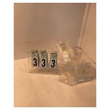 12 small clear standing picture frames