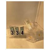 12 small clear standing picture frames