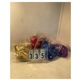 5 bags assorted tinsel