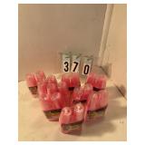 9 pkgs of 30 pink shot glasses