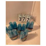 6 pkgs of blue shot glasses