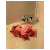 8 pkgs of 12 red and gold cupcake picks