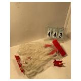 4 beaded garland and a red sleigh