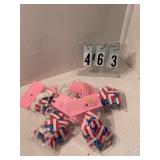 6 pkgs of 6 red, white and blue cupcake rings