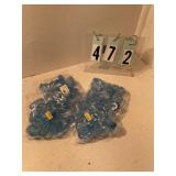 4 pkgs of blue bootie