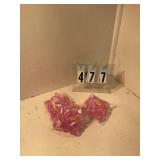 3 pkgs of pink bootie