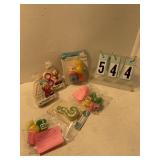 Vintage assorted cake candles and cake