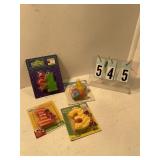 Vintage Sesame Street candle and cake decorations