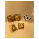 Vintage candle and cake decorations