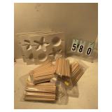 3 sucker molds and 6 pkgs of sticks