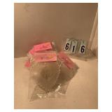 13 clear scalloped hearts