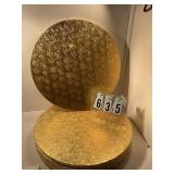 6 gold 18" round cake boards
