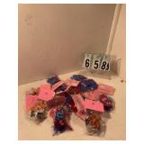 Assorted Easter picks and rings for cupcakes