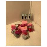 6 pkgs of 12 assorted heart rings for cupcakes