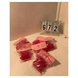 6 pkgs of 12 heart rings for cupcakes