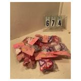 9 pkgs of 12 heart rings for cupcakes
