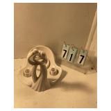 Wedding couple with candle holders