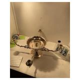 Silver and old cake and candle holder