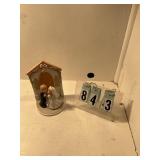 Bride and groom with chapel