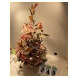 Peach bird floral arrangement