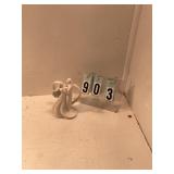 Wedding couple with heart cake top