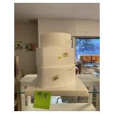 1 square 12 x 11 x 1, 2 heart 9 x 4, and 1 round