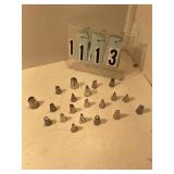 Assorted cake decorating tips