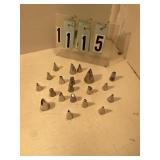 Assorted cake decorating tips