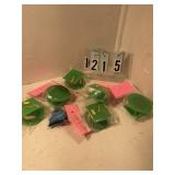 6 pkgs green grad hats