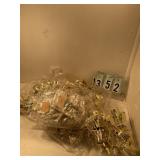 Lots of gold cross and goblet cupcake picks