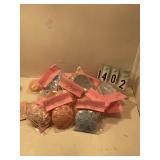 Pink and blue parasol umbrellas