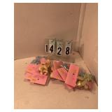 7 Assorted  pkgs color baby cupcake picks