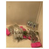 Assorted silver floral items