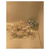 White floral picks with jewels