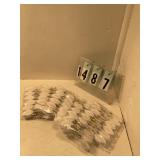 7 pkgs of white floral leaves