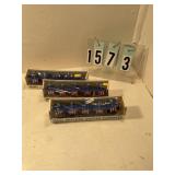 3 pkgs red, white and blue star candles