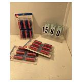 3 pkgs red, white and blue swirl candles