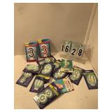 14 assorted number candles