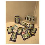 10 assorted number candles