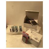 3 boxes of black and black and white stripe