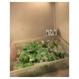 UND green grad hats and people