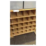 30 compartment wood cabinet 33" wide 34" high 3