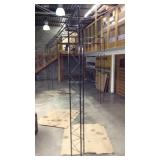 Trade show overhead racking display20 ft wide 6