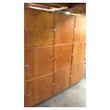 9compartment wooden locker