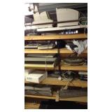Shelf full keyboards cables miscellaneous