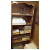 Five shelf bookshelf does not include items on