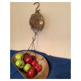 Hanging Scale and Faux Apples