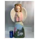 2 Piece Ceramic Garden Angel, Approx. 23" Tall