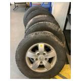 4 Trailguides and 1 Michelin 245/70R 16 Tires
